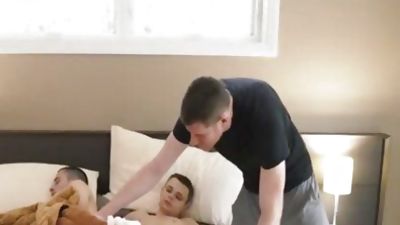 Two boys Are Sharing humongous Daddy's dick, Anal, Cumshot, Pornstar
