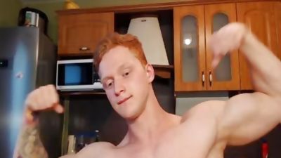 Ginger Twunk Showing Off On web camera, Redhead, Teen, Webcam