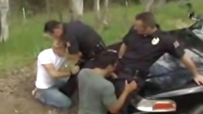 busted by the police, Anal, Ass, Outdoor