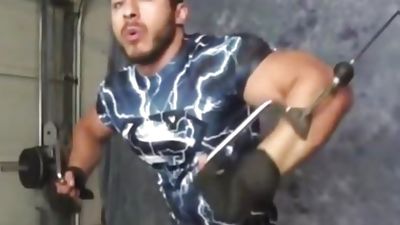 Michael Works Out & Jerks Off, Masturbating, Jerking