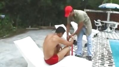 When The Delivery chap Comes At The Right pont of time, Anal, Blowjob, Outdoor, Gay