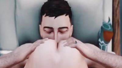 SIMS 4 - daddy Takes Step Son's Virginity [Step Education two], Anal, Big Cock, Blowjob