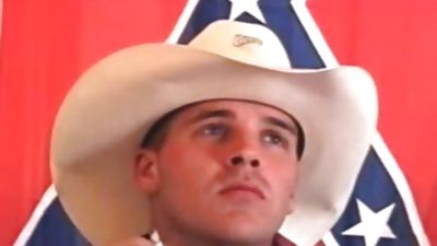 Straight Redneck Cowboy Drinking Beer And Jacking His weenie, Masturbating, Swallow, American