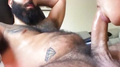 gigantic Bear plowing excited Japanese lad, Anal, Blowjob, Bareback