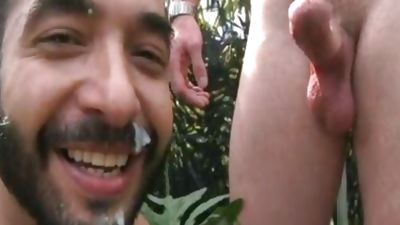 Bearded Hunk Enjoys 10-Pounder In A Greenhouse HD, Anal, Blowjob, Hairy, Gay