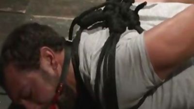 Basement taskmaster bonks obedient boy, European, Blowjob, Hairy, BDSM, Wolf Hudson