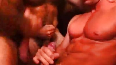 Three In Sauna, Anal, Threesome, Bath