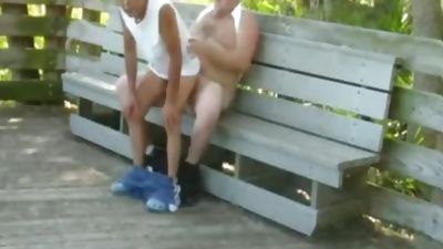 outdoors Scenes Where grandad Sucks & receives slammed By chubby, Old And Young, Teen, Bears