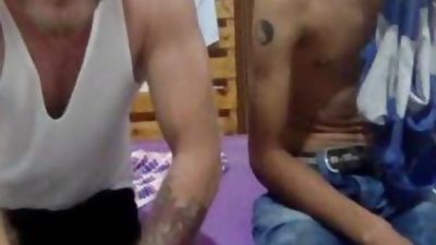 Youthful Skinny Street Vendor With large weenie Cums With Me Whilst Watching Porn, Big Cock, Cumshot, Masturbating