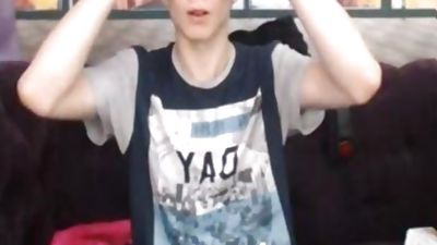 skinny legal age teenager Playing With massive bald weenie And Balls - Buttplug, Big Cock, Masturbating, Gay