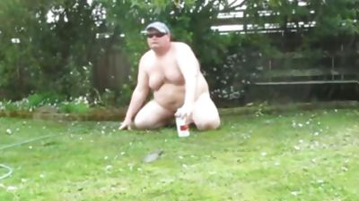 corpulent man Playing In The Mud outdoors, Amateur, Masturbating, Outdoor