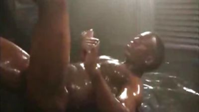 black Oil Wrestle, Black, Muscle, Hunks