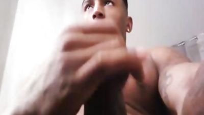 Tan Latino Bodybuilder Jose Ashanty Cums Hard And Takes A Shower, Muscle, Hunks, Bath