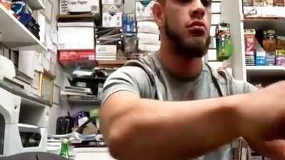 juicy ARAB twink CUMS AT WORK(GAS STATION) juicy AF!!!, Masturbating, Jocks, Twinks