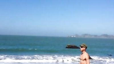 Beach jack off Xxl Boner Squirt, Bikini, Masturbating, Orgasm