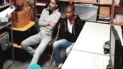 dark Hung Mall Cop Barebacks Two young Shoplifting Per, Black, Teen, Twinks