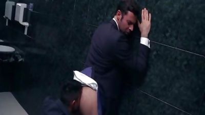 My Boss poke Me unprotected In WC, Blowjob, Uniform, Bareback