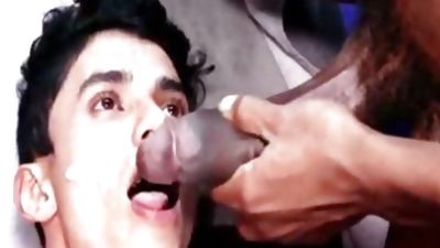 naughty teen Takes Monster darksome cock unprotected, Blowjob, Gay, Bareback