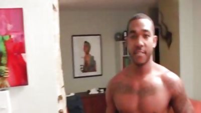 Ace Rockwood Masturbates Whilst Watching Porn, Big Cock, Black, Handjob