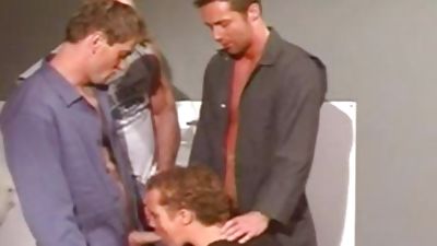 messy Trucker In homo fuckfest, Gay, Car, Orgy